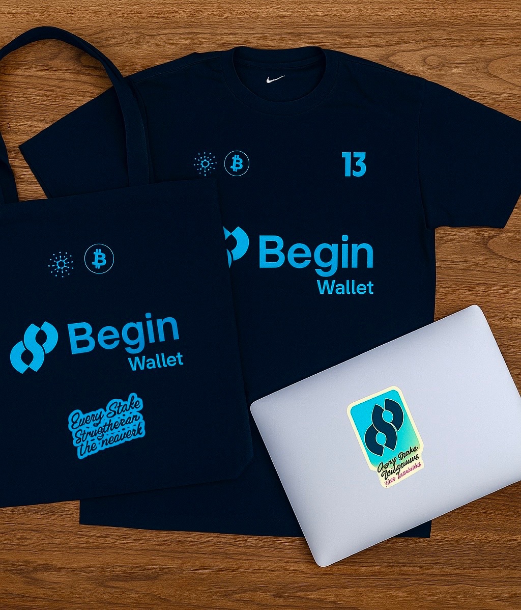 BeginWallet's tweet photo. Begin Wallet at @RareEvo !
Weβre bringing the heat and the stickers, totes, and Cardano powered energy.
Come say hi, grab your goodies, and show the world that Every Stake Strengthens the Network π©΅
#RareEvo #BeginWallet #Cardano #Bitcoin https://t.co/uKOOLeFxBk