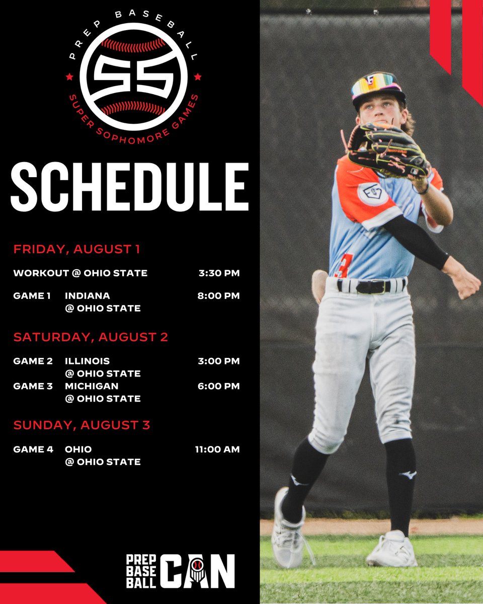 Prep Baseball Ontario (@prepbaseballon) on Twitter photo ๐บ๐ธ๐๐๐๐จ๐๐ค๐ฅ ๐๐ฆ๐ก๐๐ฃ ๐๐ ๐ก๐๐ ๐๐ ๐ฃ๐ ๐พ๐๐๐๐ค ๐๐๐๐๐๐ฆ๐๐๐จ๐ฆ
The stage is setโผ๏ธ
It all starts tomorrow at The Ohio State University. Follow along our social media all weekend long for full coverage of the event.
@prepbaseballqc | #PBSSG25 ๐บ๐ธ๐๐๐๐จ๐๐ค๐ฅ ๐๐ฆ๐ก๐๐ฃ ๐๐ ๐ก๐๐ ๐๐ ๐ฃ๐ ๐พ๐๐๐๐ค ๐๐๐๐๐๐ฆ๐๐๐จ๐ฆ
The stage is setโผ๏ธ
It all starts tomorrow at The Ohio State University. Follow along our social media all weekend long for full coverage of the event.
@prepbaseballqc | #PBSSG25