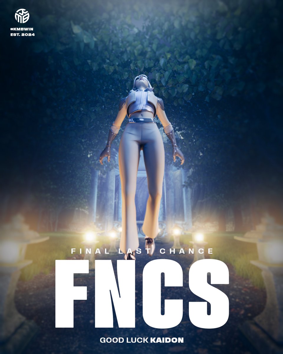 ——\ FINAL FNCS LCQ /——

Aujourd’hui, c’est la finale du Last Chance Qualifier pour <a href="/kaidonrr/">Kaidon</a>.

Objectif de ce soir : décrocher un top 1 sur l’une des 3 games.

Good Luck Kaidon.

#kmbwin 💛🤍