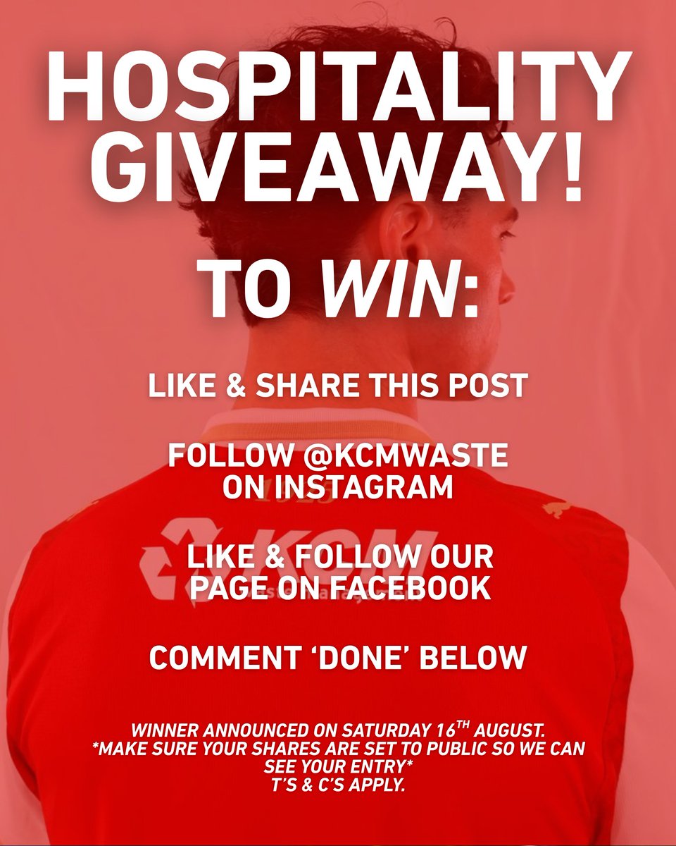 It’s Giveaway time! Win a Table of 4 in Hospitality for @rotherhamunited v <a href="/LaticsOfficial/">Wigan Athletic</a> at the New York Stadium on 23rd August. Like, Share, Follow and Comment to enter. Good luck! #EFL #EFLisBack #Football