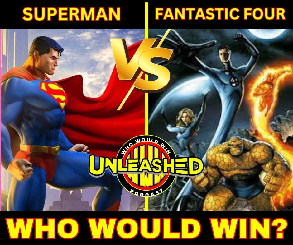 Superman battles the Fantastic Four in the NEW episode of the Who Would Win Unleashed Podcast! Who do you think won and do you agree with the judge? Listen here --> bit.ly/4lUjAvj
#superman #FantasticFour #mcu #jamesgunn #podcast #whowouldwin