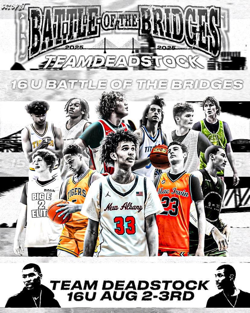 WE’RE LOADED 🤩🚨| Introducing Team DeadStock 2028 competing in the 2027 division | Battle of the Bridges 2025 🏆 Saturday Games @ 2:30 &amp; 6:50pm - Ballard HS Aux Gym 👀📍

6’10 Trey Hillerich 
6’7 Boogie Cook
6’5 Noah Washington 
6’2 Josh Lindsay 
6’1 Austin Sears 
6’6 Bray