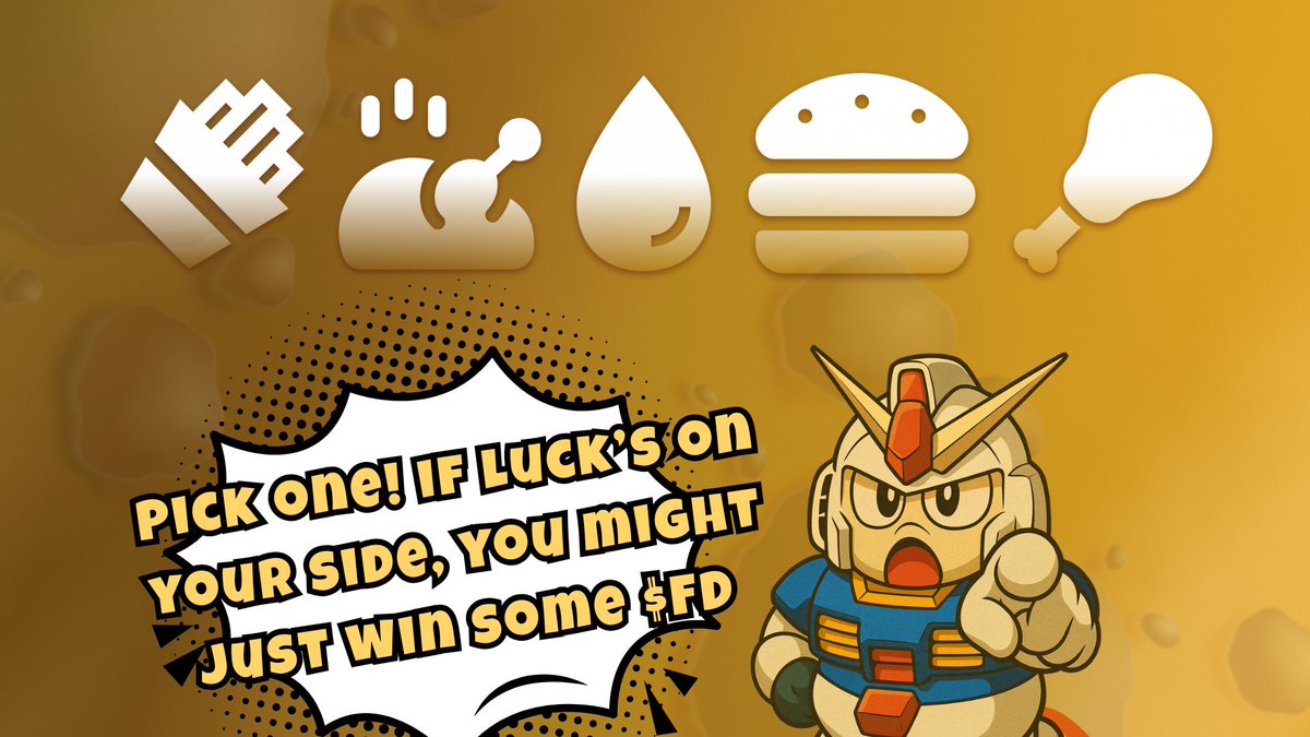 Hey Haangry Fams! 🍔🍗 A tasty challenge is on the grill! Soon you’ll need to pick one—if luck’s with you, you might win some extra juicy $FD 👀 Get your cravings ready… it’s almost time to feast or fold.

#FOODAM #HaangryFams #FDRewards #CryptoGrind #MemeToken #airdrops #1000x