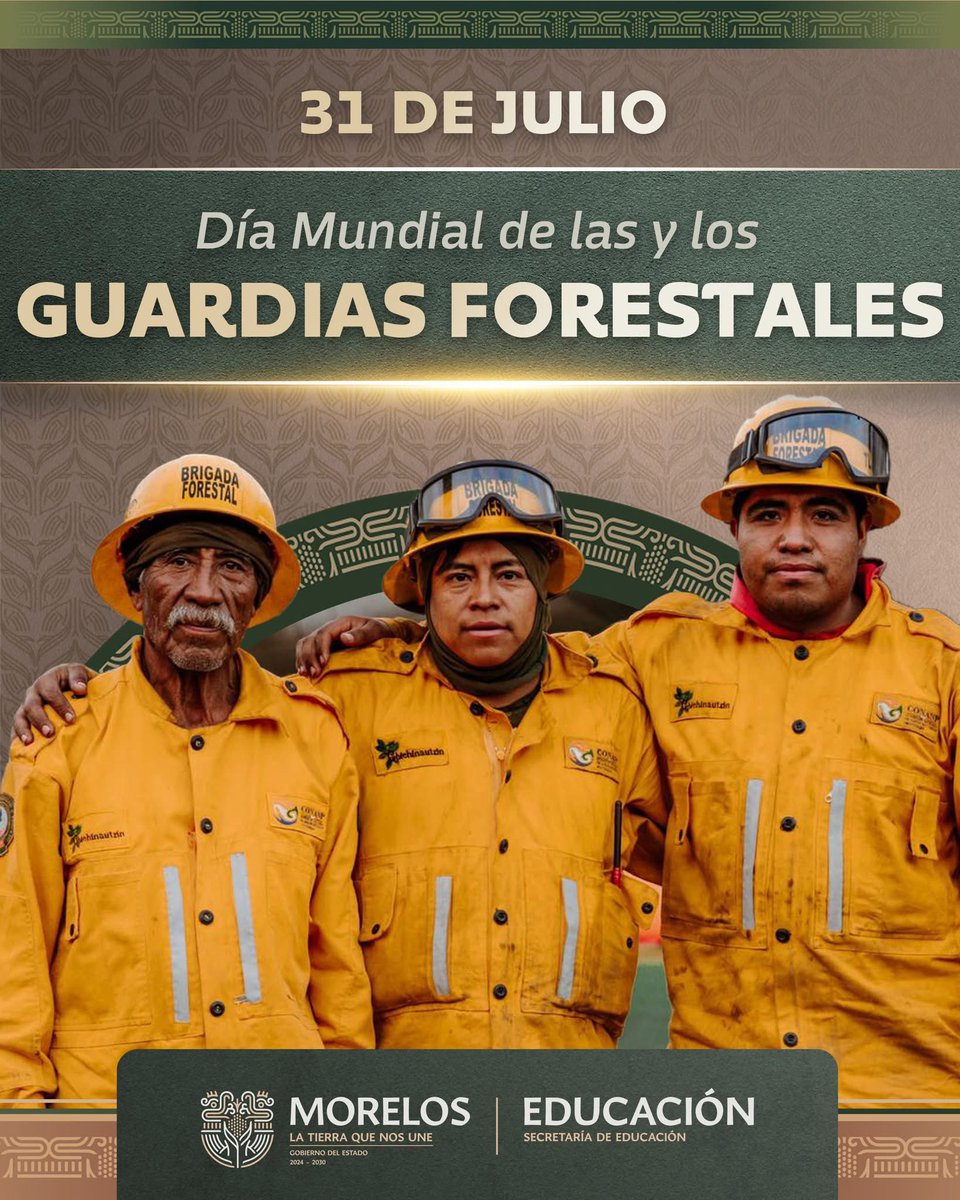 👩🏻‍🚒 Hoy conmemoramos el Día Mundial de las y los Guardias Forestales, quienes protegen nuestros bosques, selvas y áreas naturales. 🧑🏻‍🚒

✨Reconocemos su labor para conservar la biodiversidad, prevenir incendios, combatir la tala ilegal y cuidar nuestros recursos naturales. 🌳