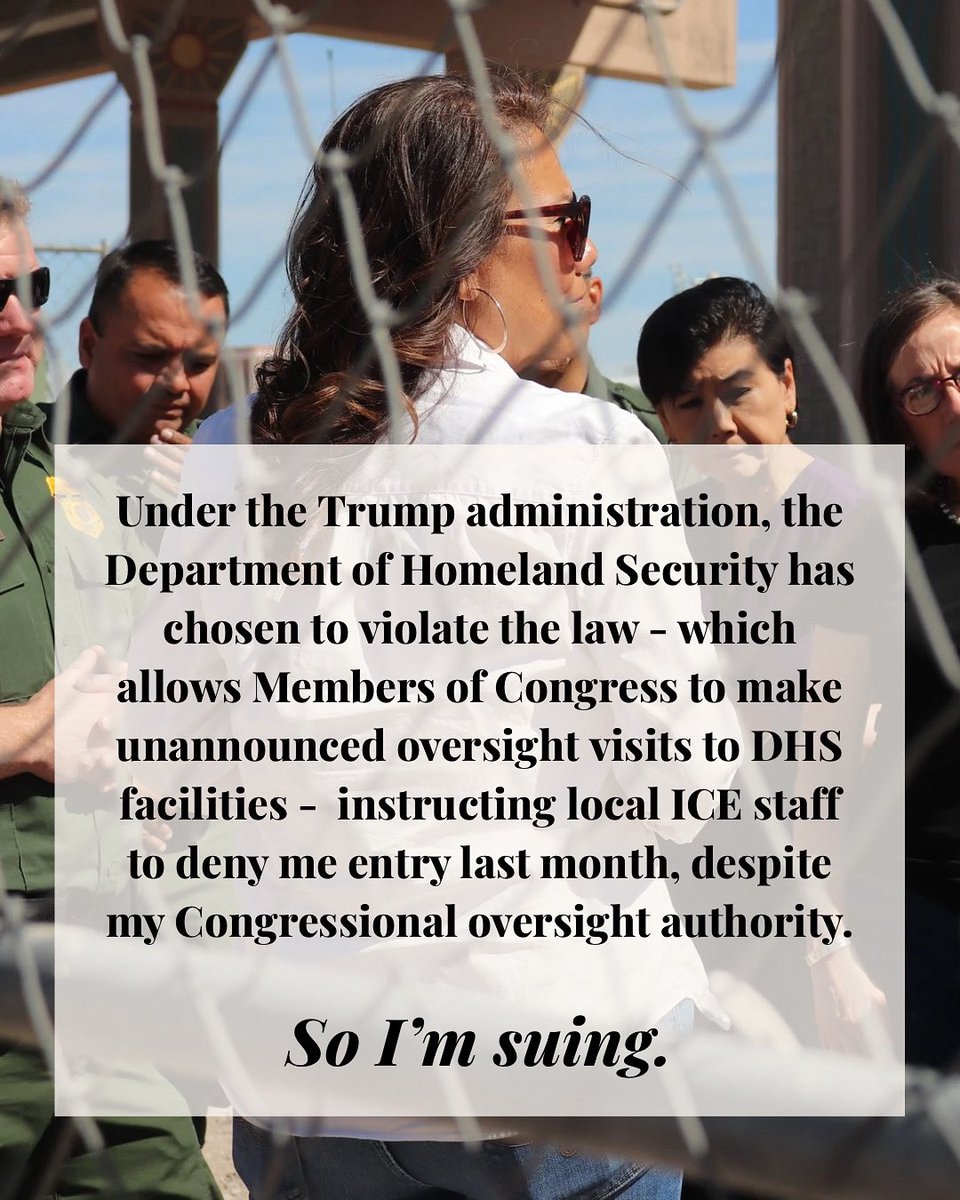 After I was denied entry to an ICE facility in my district, many of you said social media posts weren’t enough. You’re right.

Here’s what’s next.