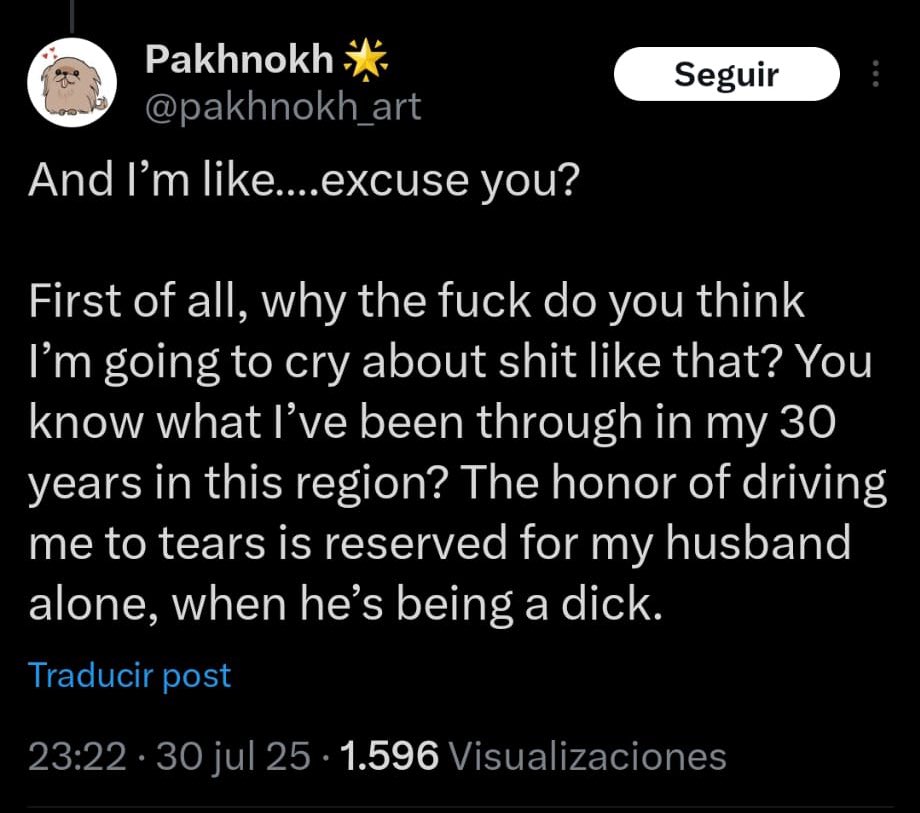 The whole thread is surreal and pure evil but can we take a moment to appreciate the absolute embarrassment that is saying publicly “the honor of making me cry is reserved to my husband” like sorry why the fuck are you saying that😭😭😭