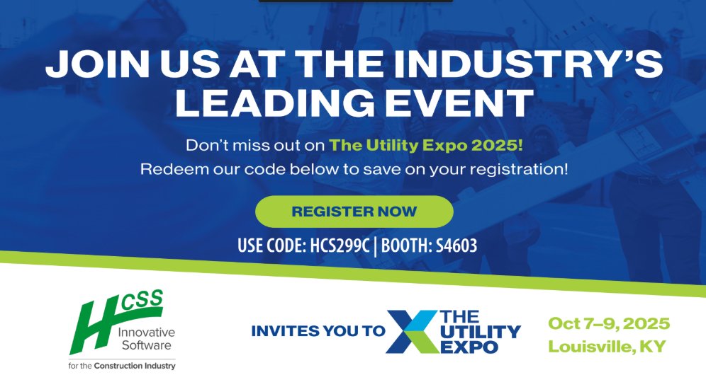 HCSS (@hcss) on Twitter photo This is your sign to register for the Utility Expo, the largest and fastest-growing utility construction show and conference in the industry. Sign up today to take advantage of our registration discount. See you there!
theutilityexpo.com
<a href="/TheUtilityExpo/">The Utility Expo</a> This is your sign to register for the Utility Expo, the largest and fastest-growing utility construction show and conference in the industry. Sign up today to take advantage of our registration discount. See you there!
theutilityexpo.com
<a href="/TheUtilityExpo/">The Utility Expo</a>