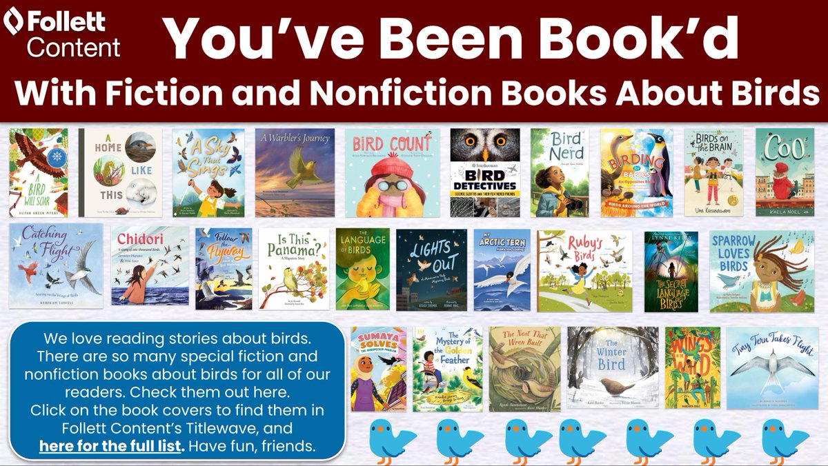 We love reading stories about birds. There are so many fiction and nonfiction books about birds for all ages.🦤

You will find 26 special books in this choice board, You've Been Book'd With Fiction and Nonfiction Books About Birds.🐦

Click on the book covers to find them in