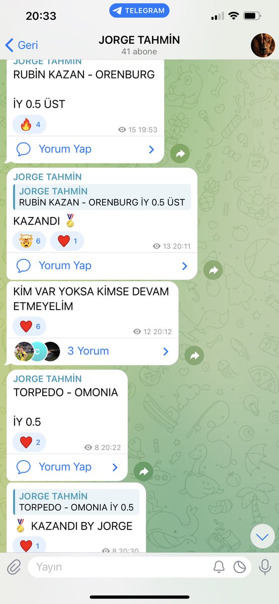 DAHA FAZLASI TELEGRAM DA 

t.me/jorgetahmin