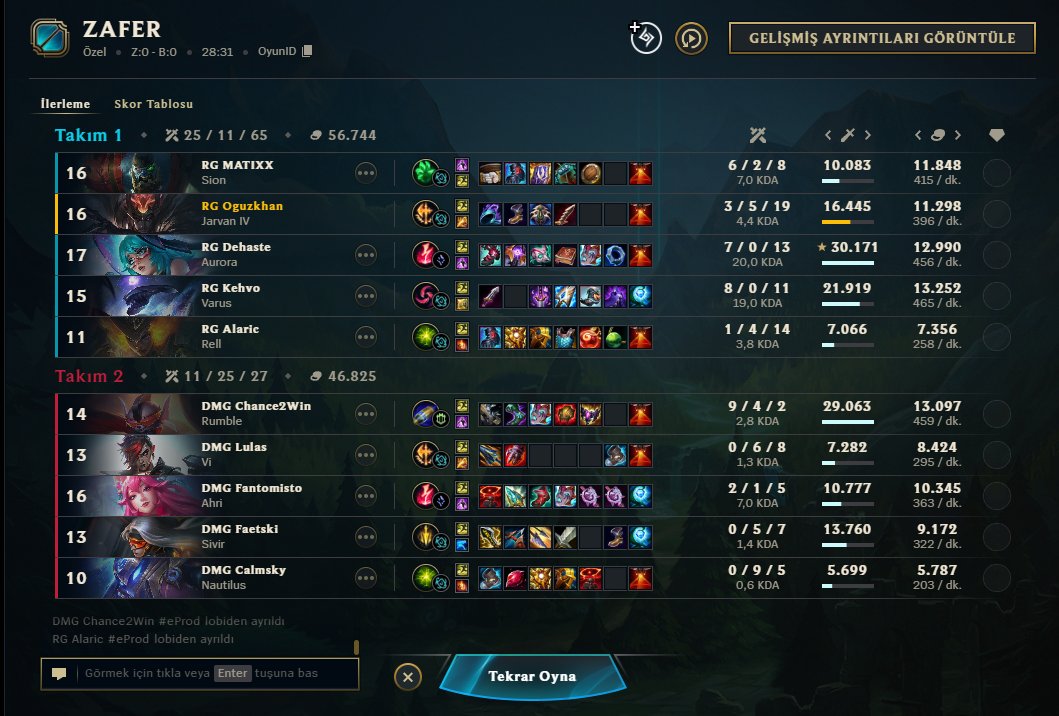 2-0 vs dmg gg bi emea yapakta şu osmanı sikeyim