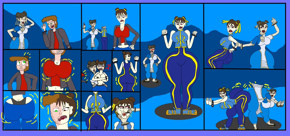 this a remake of one of my oldest oldest TF I did where copy meets chun li and turn into her her twin sister
deviantart.com/thecopy-man/ar…