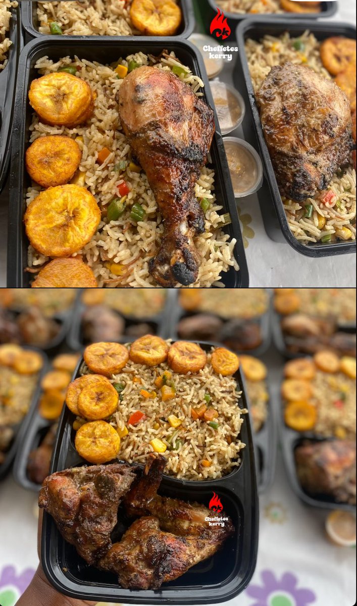#julydump food edition. 
I made these meals on the 5 Wednesdays of July. 
Frame 1: Grilled goat
Frame 2: Grilled fish 
Frame 3: Grilled pork and grilled chicken
Frame 4: Basmati fried rice

What’s your favorite frame?
