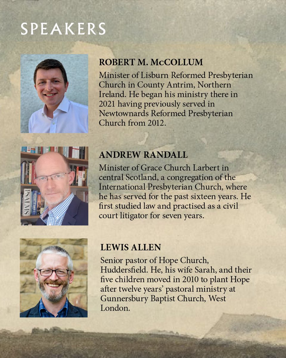 'The Beauty of Christ's Humanity' is the theme for this year's Borders Conference in Carlisle, Nov 7–8. 

Our speakers will be Andrew Randall, Robert M. McCollum (@robmcc123 ) and Lewis Allen (<a href="/LewisJGAllen/">Dr. Lewis Allen</a>). 

Book your place: conferences.banneroftruth.org/conferences/bo…