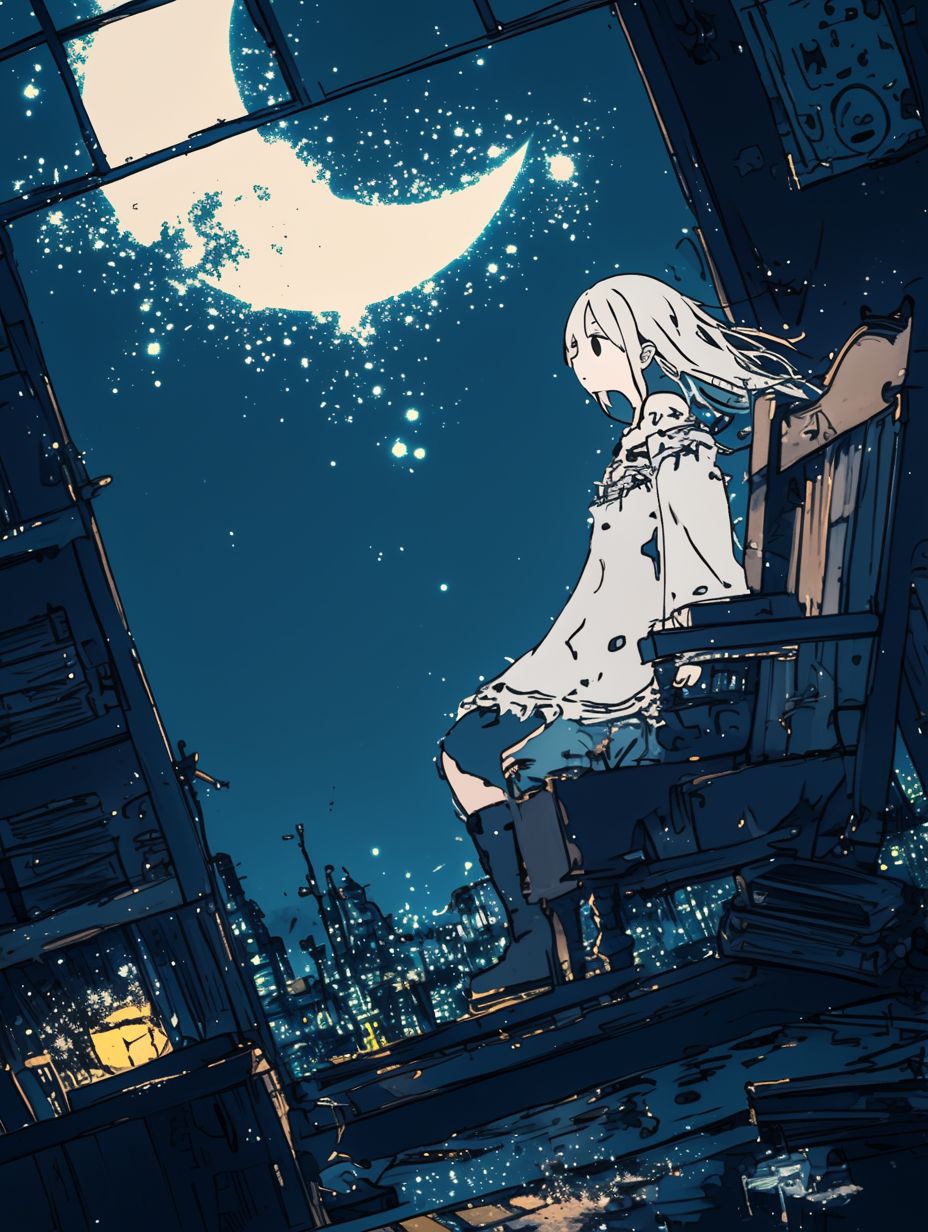 【一点物イラストアート✦SALE✦】Scarry night 一点物イラストアート✦SALE✦】Scarry night