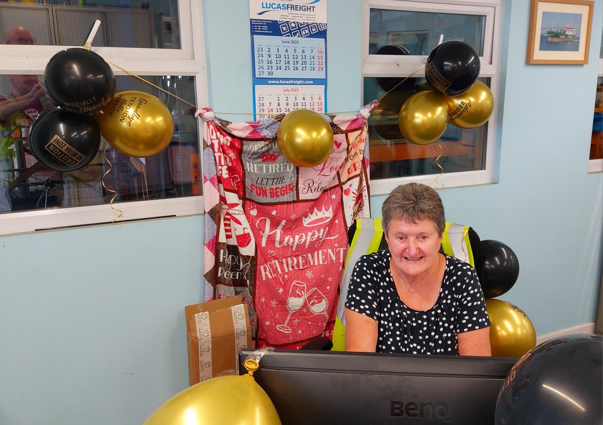 After 1000 weeks of working for Lucas Freight and administrating an unknown quantity of tonnes of cargo to and from almost everywhere in the world Sally is retiring.

I have very much appreciated everything she added to Lucas Freight. 

Onwards... love ya Salty Sal!