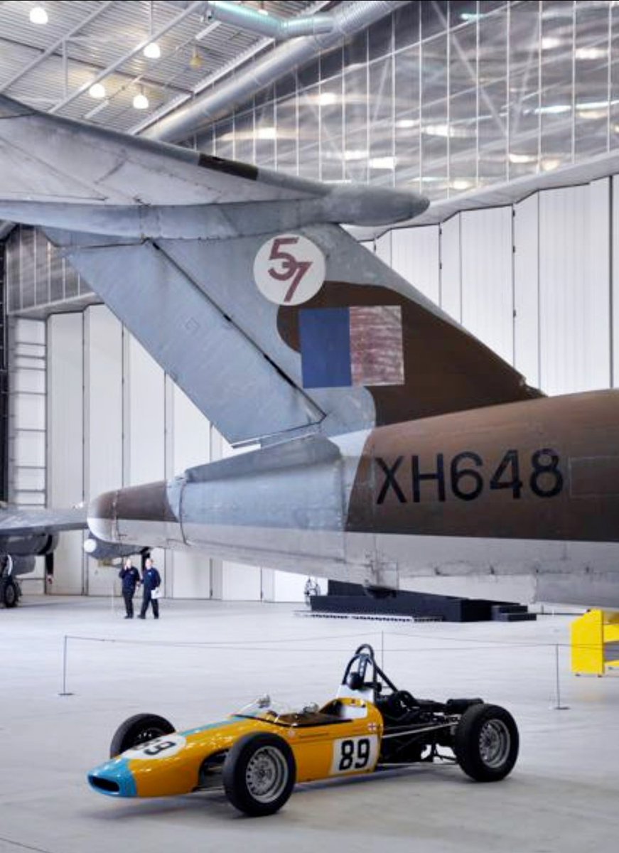 That time we parked the race car under the Vulcan. #historicformulaford #nikeformulaford #hscc