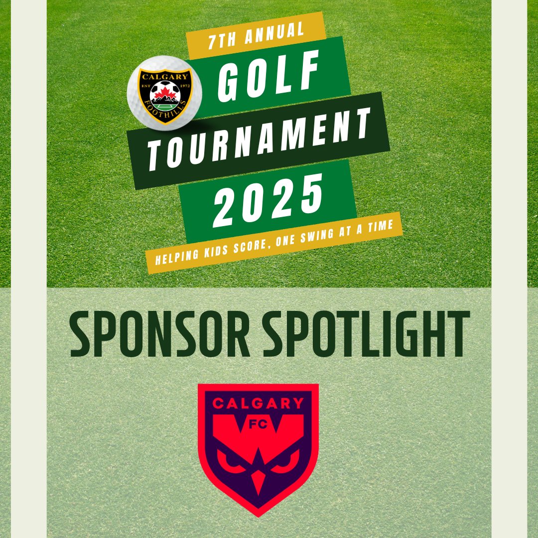 Sponsor Spotlight 🌟 Big thanks to Calgary Wild FC for supporting our 2025 Foothills Golf Tournament! Your commitment helps keep soccer accessible for all kids.

⛳ Join us Sept 3 for golf, games &amp; giving back:

 universe.com/events/foothil…

#CalgaryWildFC #GolfForGood #YYCGolf