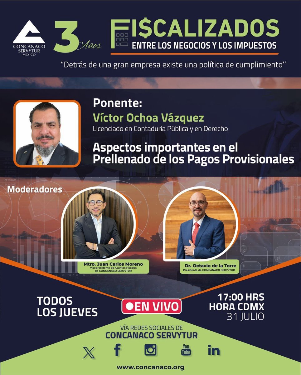 📌 CONCANACO SERVYTUR MÉXICO, te invita al Programa de Fiscalizados        
 
Tema: