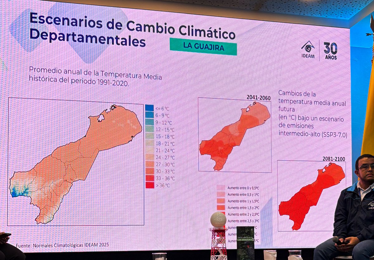JimenaPuyana's tweet image. Hoy se presentan los escenarios departamentales de cambio climático de Colombia. Gran logro del @IDEAMColombia un gran honor para @PnudColombia acompañarles en este esfuerzo. Clave para tomar decisiones basadas en ciencia. visualizador.ideam.gov.co/portal/apps/st…