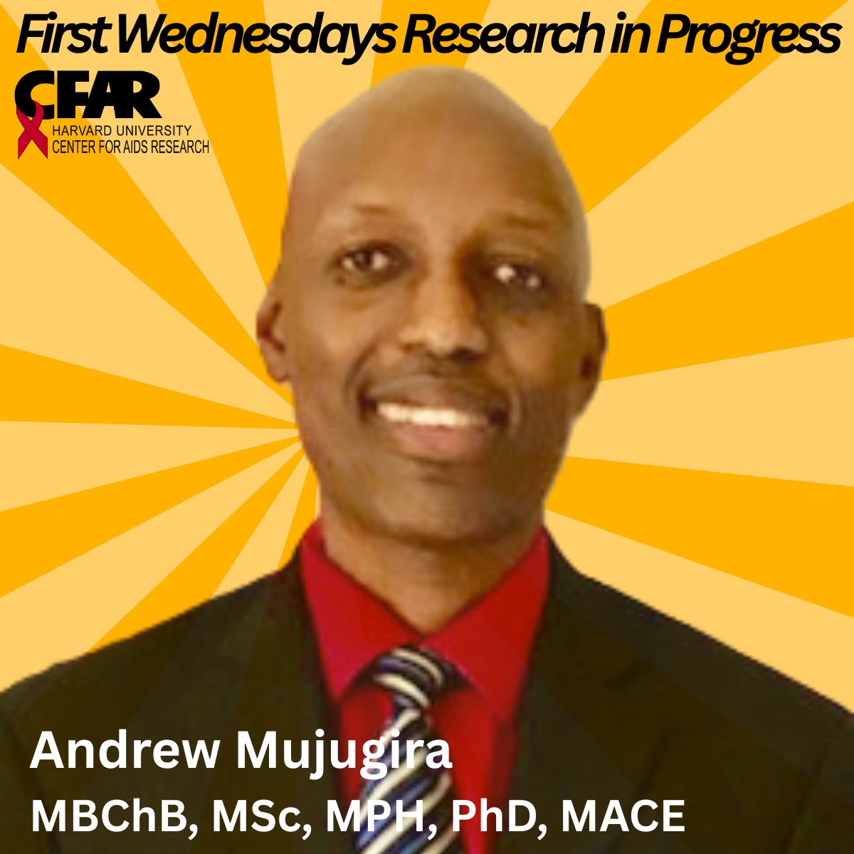 Harvard CFAR (@harvardcfar) on Twitter photo 📣🦠👋August 6 (4pm US ET / 11pm EAT) Dr. Andrew Mujugira idi.mak.ac.ug 🌍🇺🇬Makerere University presents his #HIV research! 👋Info @ mailchi.mp/9b537bedfe81/a… #PrEP #Uganda <a href="/IDIMakerere/">Infectious Diseases Institute, Makerere University</a> <a href="/HealthUgandaHUG/">Health Uganda (HUG)</a> <a href="/FenwayHealth/">Fenway Health</a> <a href="/AceUganda/">ACE Bioinformatics & Data Sciences</a> <a href="/TheAcademy_IDI/">Academy for Health Innovation, Uganda</a> <a href="/UCSF_ARI/">AIDS Research Institute</a> <a href="/khmayer1/">Ken Mayer</a> <a href="/uwsph/">University of Washington School of Public Health</a> 📣🦠👋August 6 (4pm US ET / 11pm EAT) Dr. Andrew Mujugira idi.mak.ac.ug 🌍🇺🇬Makerere University presents his #HIV research! 👋Info @ mailchi.mp/9b537bedfe81/a… #PrEP #Uganda <a href="/IDIMakerere/">Infectious Diseases Institute, Makerere University</a> <a href="/HealthUgandaHUG/">Health Uganda (HUG)</a> <a href="/FenwayHealth/">Fenway Health</a> <a href="/AceUganda/">ACE Bioinformatics & Data Sciences</a> <a href="/TheAcademy_IDI/">Academy for Health Innovation, Uganda</a> <a href="/UCSF_ARI/">AIDS Research Institute</a> <a href="/khmayer1/">Ken Mayer</a> <a href="/uwsph/">University of Washington School of Public Health</a>