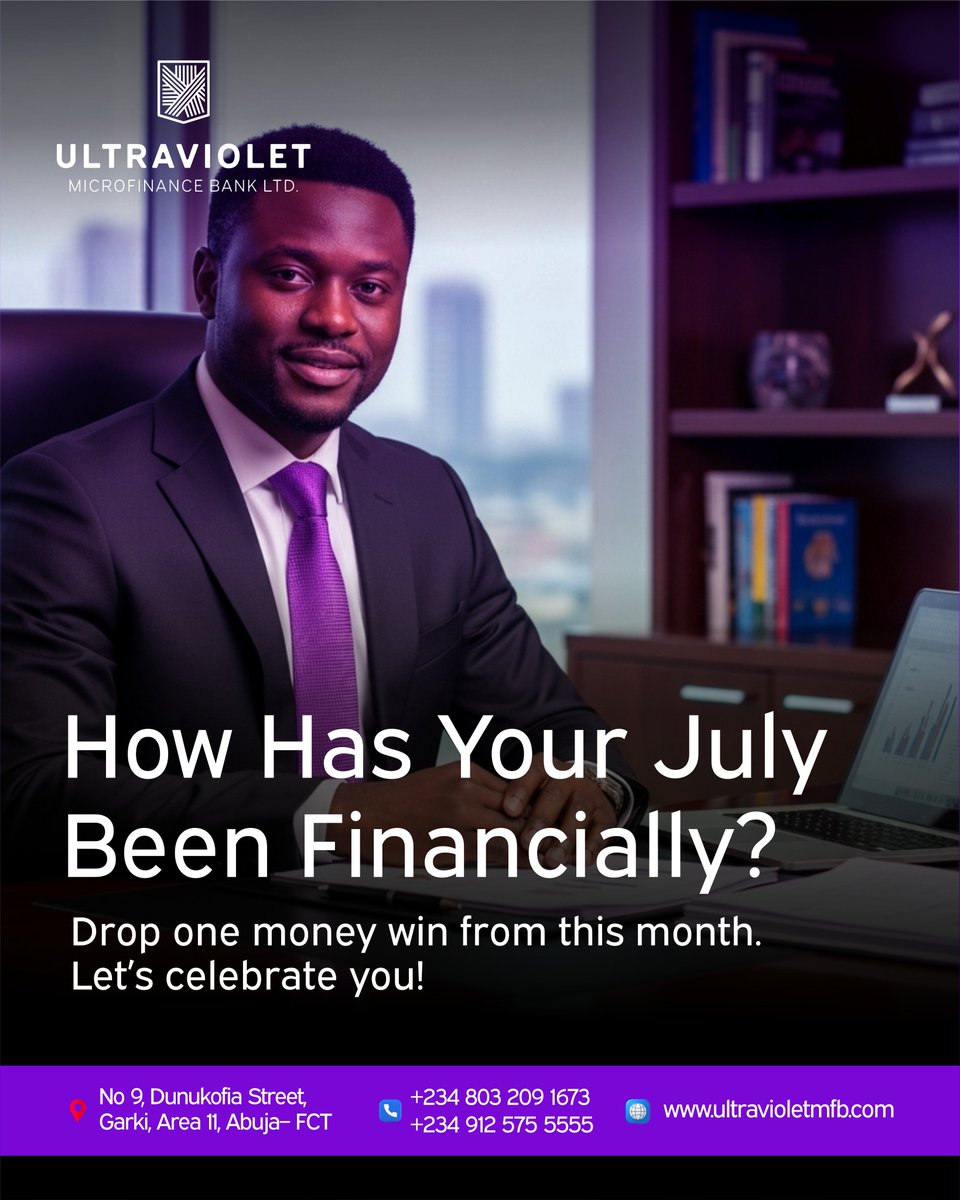 UltravioletMFB's tweet image. How has your July been financially? Drop one money win from this month. Let’s celebrate you! 🎉 #MidweekWin #UltravioletMFB #MoneyGoals