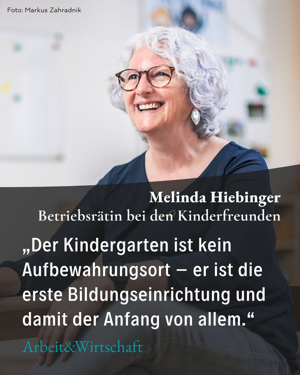 AundWMagazin's tweet photo. Die Elementarpädagogik braucht mehr Anerkennung! 🚸

Melinda Hiebinger war 23 Jahre lang selbst in einer Kindergartengruppe tätig. Heute ist sie Betriebsrätin bei den Kinderfreunden und vertritt über 1.300 Assistent:innen: https://t.co/RiLsDUCqV1 https://t.co/99ZhA9BH8q