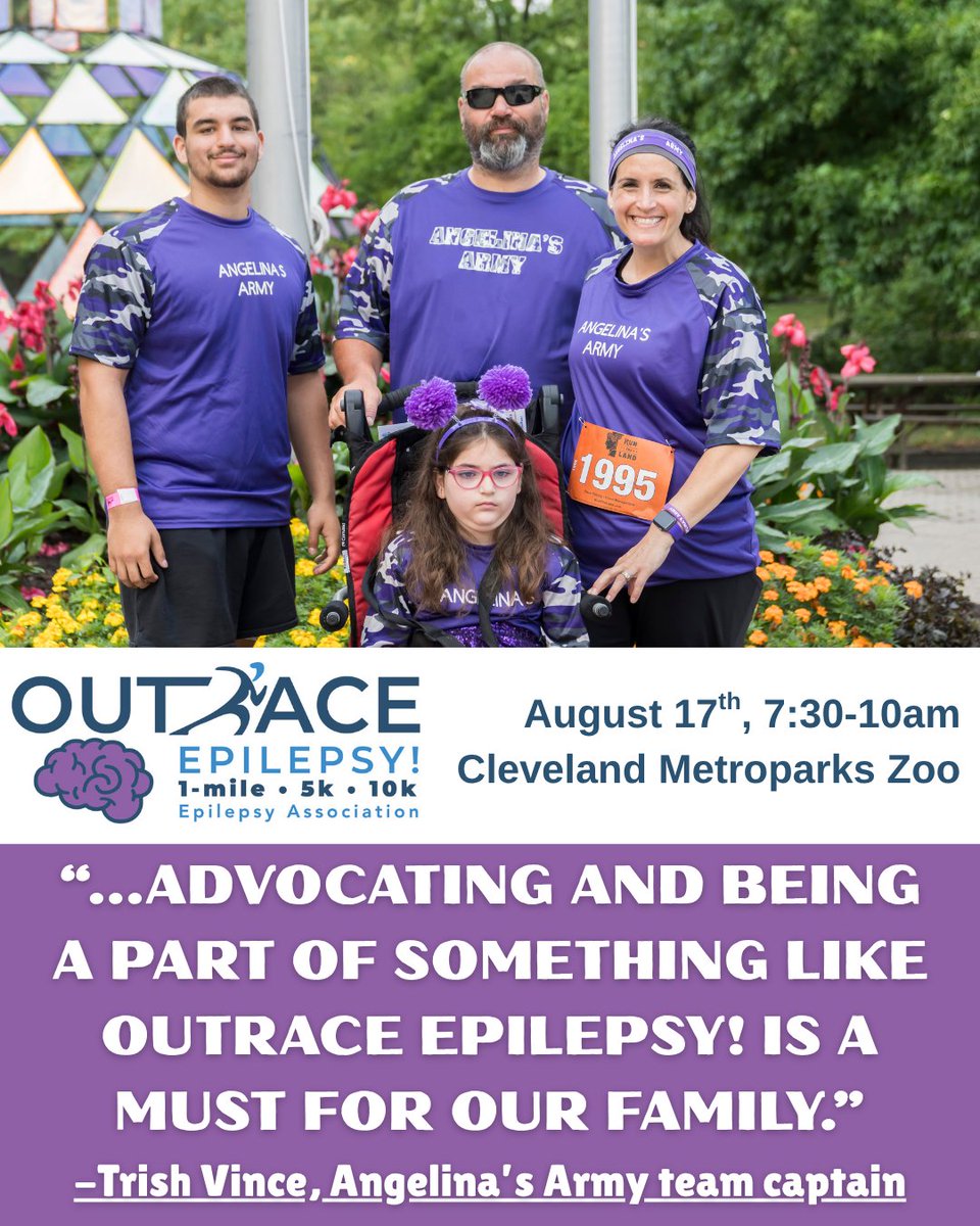 Team captain Trish Vince on why she walks:

"Advocating for epilepsy is absolutely so important to our family. My daughter has battled epilepsy since she was two years old, she is 11 now. Awareness walks are absolutely crucial for spreading education and awareness for epilepsy."