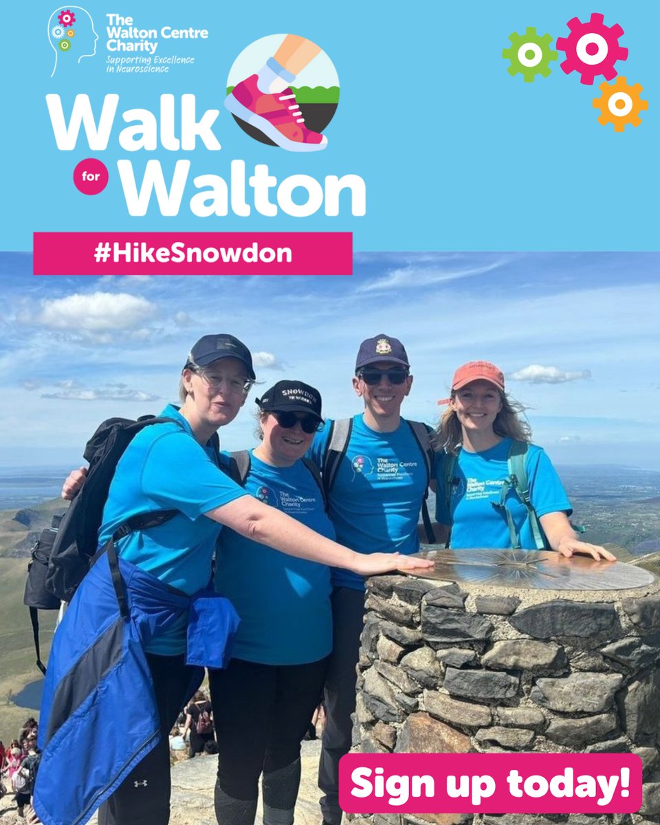 WaltonCentre's tweet image. Spots are filling fast for Hike Snowdon 2025! 🏔️ 

Join us this September to conquer Wales’s highest peak for The Walton Centre Charity. Just £20 to sign up + £100 fundraising target. Guided hike, epic views, big impact! 🌟 

Sign up now: orlo.uk/I3375
