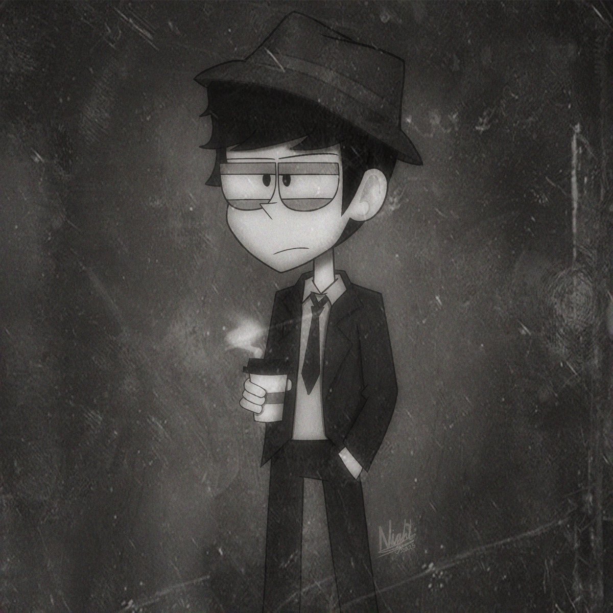 Me gusta la nueva paleta de colores para esta versión. Siento que le da mejor contraste entre la piel pálida y la ropa más oscura. Unos amigos me han sugerido hacer una versión como una foto vieja y creo que tenían razón xd