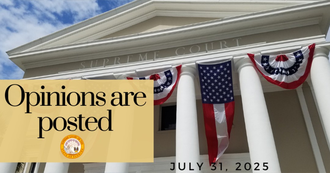 Opinions for July 31 are now online. supremecourt.flcourts.gov/Opinions/Most-…