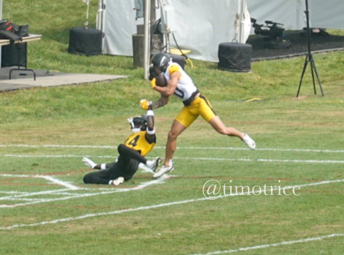 T R (@timotrice) on Twitter photo Roman Wilson skys to make leaping 35 yard TD vs Joey Porter Jr in 1 on 1 period. #Steelers JPJ thought he had good coverage <a href="/Steelersdepot/">Steelers Depot 7⃣</a> Roman Wilson skys to make leaping 35 yard TD vs Joey Porter Jr in 1 on 1 period. #Steelers JPJ thought he had good coverage <a href="/Steelersdepot/">Steelers Depot 7⃣</a>