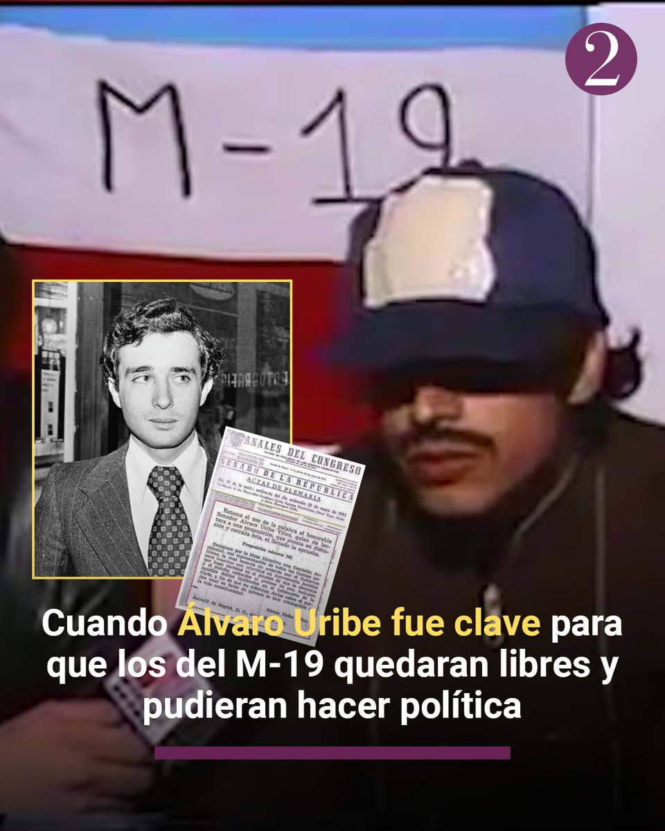 El expresidente, promotor del indulto al M-19 en 1992, nunca imaginó que Gustavo Petro, a quien salvó, llegaría a ser su mayor enemigo político 👉 las2orillas.co/cuando-alvaro-…