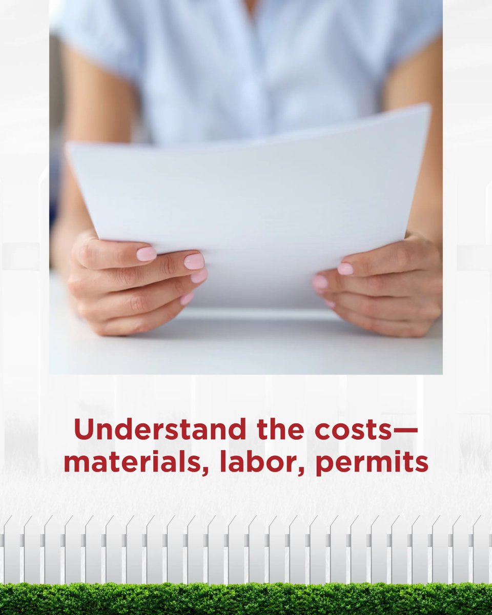 MrHandyman's tweet image. Thinking about a new fence? We’ve broken down the process into simple steps.

Swipe through our carousel to see how our service professionals get it done from planning to finishing touches. Perfect timing for summer and fall upgrades!

#MrHandyman #Neighborly #FenceProject...