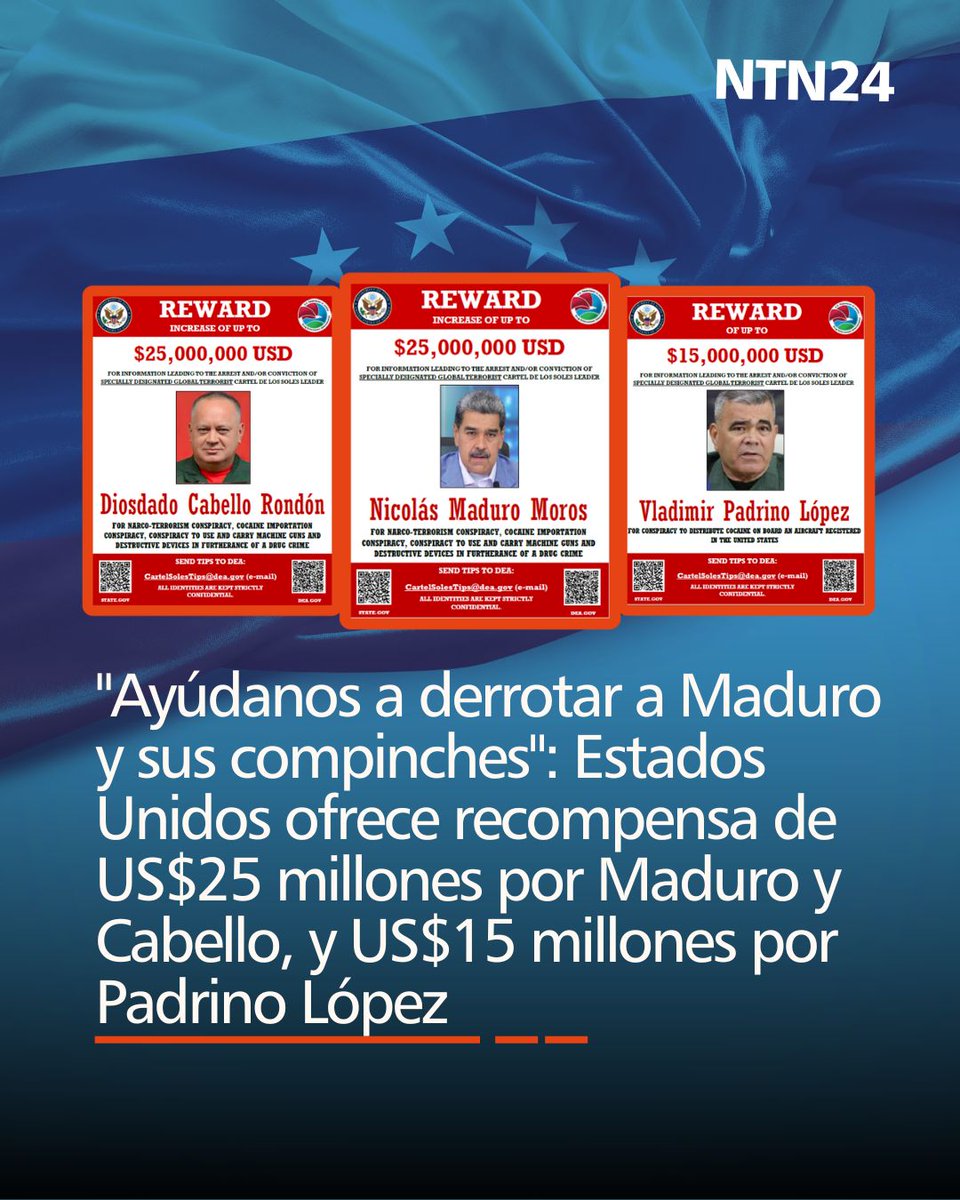 Detalles➡️ntn24.com/noticias-actua…
El pasado 25 de julio cuando el Gobierno de EE. UU., designó al Cartel de los Soles de Venezuela como organización terrorista.