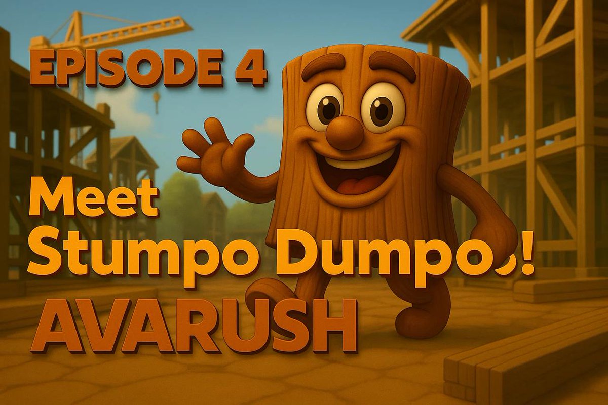 🌳 Who just shook the AVARUSH world (and the ground beneath it)? It’s Stumpo Dumpo!
The fourth episode of AVARUSH TOONS just dropped:
▶️ youtu.be/a8D1UdE3roA

Meet Stumpo — a clumsy but kind-hearted wooden block who’s just trying to help… even if he knocks down a few things