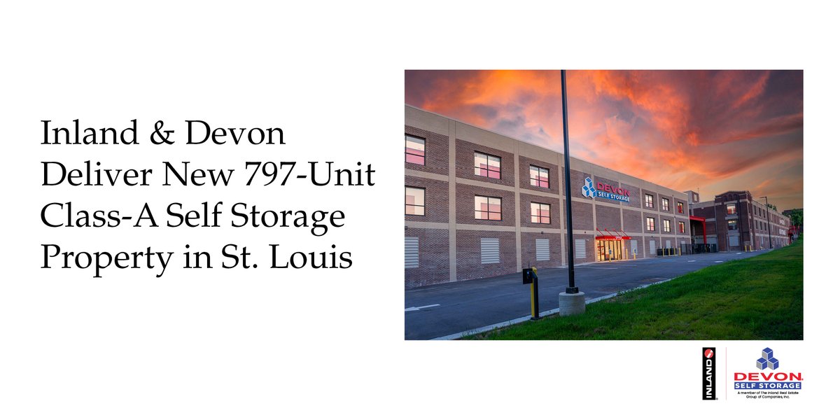 Inland Investments &amp; Devon Self Storage announced together they have completed construction of an 80,217-square-foot, Class-A #selfstorage facility located in St. Louis. <a href="/AltsWire/">AltsWire</a> has more details on the new development: tinyurl.com/3rfs79jb