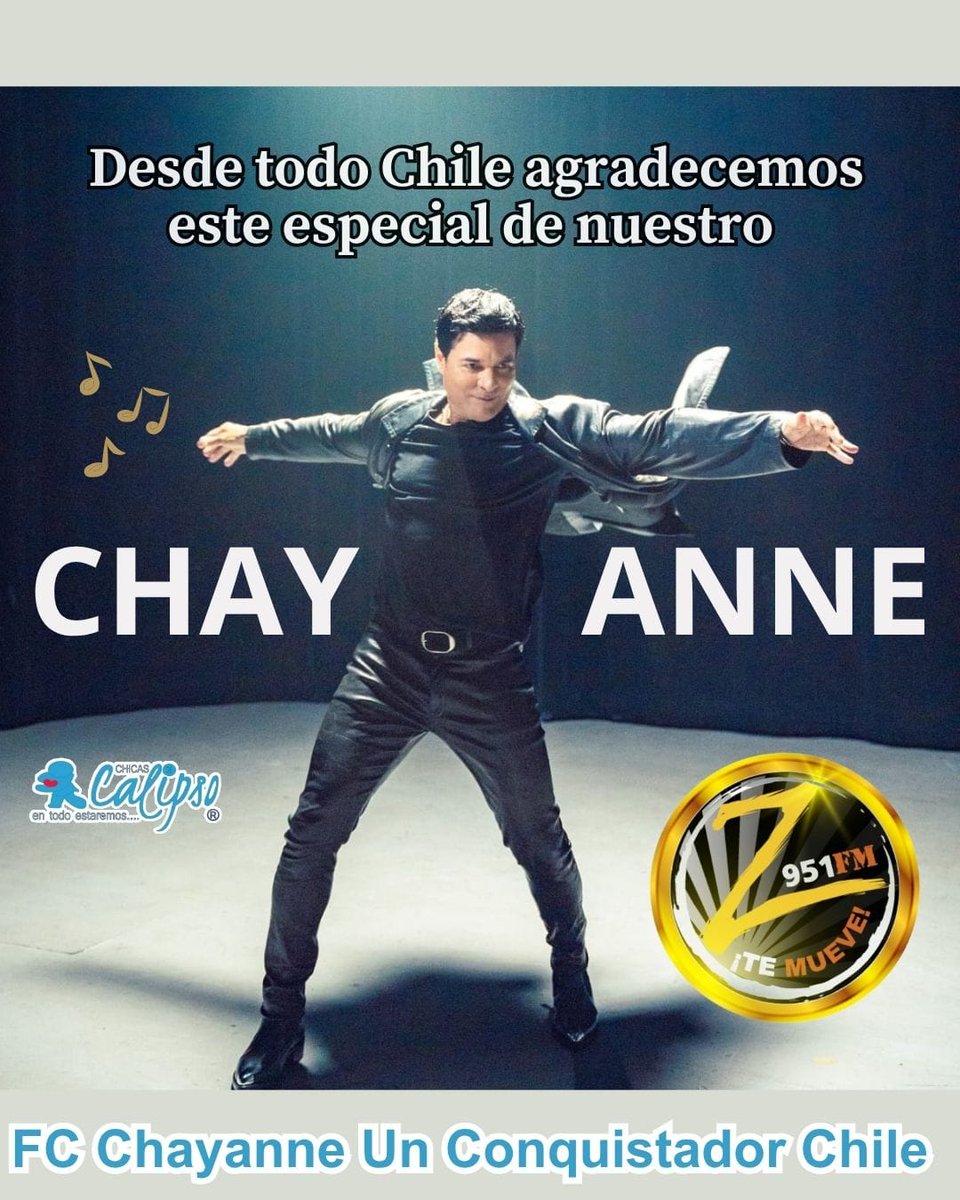 Hermoso especial de nuestro querido <a href="/CHAYANNEMUSIC/">CHAYANNE</a> 🥰, nosotras sus <a href="/CHICASDECALIPSO/">Fans Club Chicas de Calipso 🇨🇱</a> estamos cantando y bailando 💃🎶💃 gracias a #GinaMartinez en <a href="/RadioZetaFM/">Zeta FM</a>, suena #BailaBaila, cariños desde #Santiago #BailemosOtraVezTour #FcChayanneUnConquistadorChile 💙💙🇨🇱💙🇨🇱💙🇨🇱💙🇨🇱💙