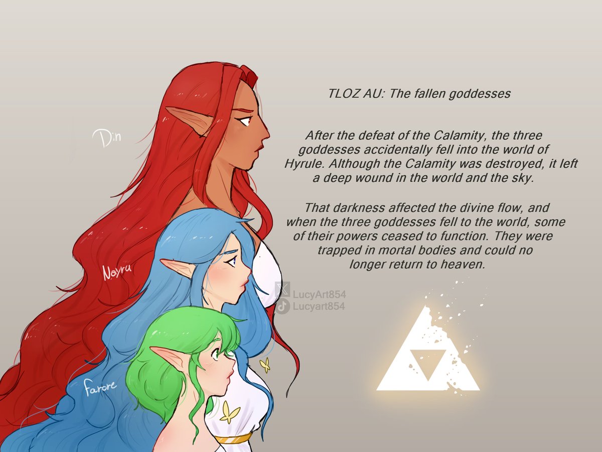 LucyArt854's tweet image. TLOZ AU: The fallen goddesses ✨

More about this au

#botw #totk  #TheLegendOfZelda #TLoZ #zelda #ganondorf #Din #farore #nayru