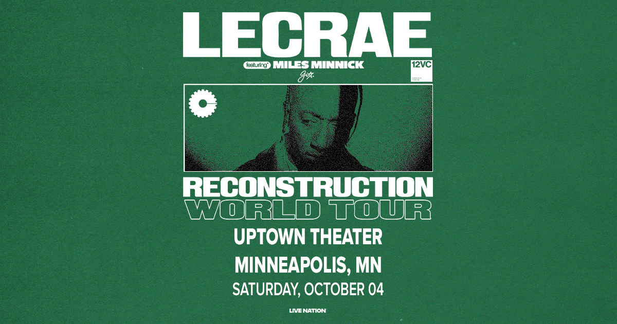 ⏰ PRESALE IS LIVE!
⭐ Lecrae - Reconstruction World Tour
📅 Saturday, October 4
🎫 Code: LIGHTS
🔗 Get tickets now: livemu.sc/4o8xUSp