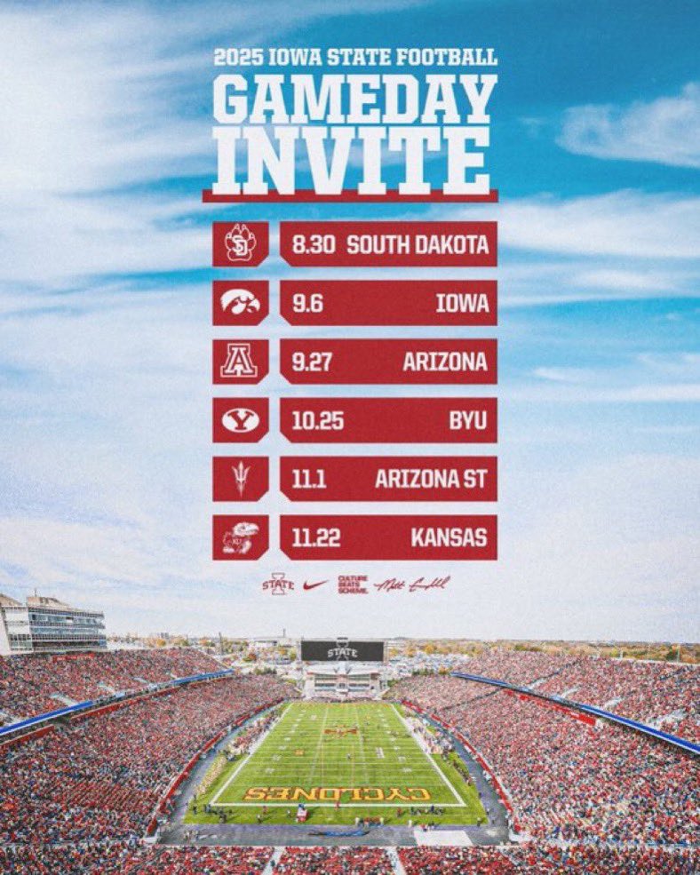 Thank you to <a href="/DerekHoodjer/">Derek Hoodjer</a> for giving me an invite to the <a href="/CycloneFB/">Iowa State Football</a> game vs South Dakota 🙌
<a href="/crpfootball/">Prairie Hawk Football</a>
