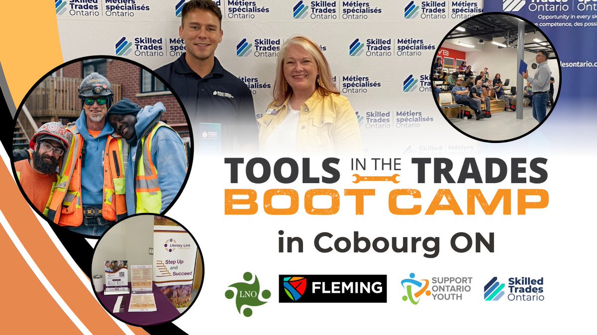 LiteracyLink (@literacylinksc) on Twitter photo Shout-out for yesterday's Tools in the Trades Bootcamp in Cobourg! A first time with Brick & Stone Masons on site. What a great experience!
Support Ontario Youth <a href="/supportONyouth/">Support Ontario Youth</a> , <a href="/ContactNorth/">Contact North</a> <a href="/FlemingCollege/">Fleming College</a> <a href="/SkilledTradesON/">Skilled Trades Ontario</a> Shout-out for yesterday's Tools in the Trades Bootcamp in Cobourg! A first time with Brick & Stone Masons on site. What a great experience!
Support Ontario Youth <a href="/supportONyouth/">Support Ontario Youth</a> , <a href="/ContactNorth/">Contact North</a> <a href="/FlemingCollege/">Fleming College</a> <a href="/SkilledTradesON/">Skilled Trades Ontario</a>