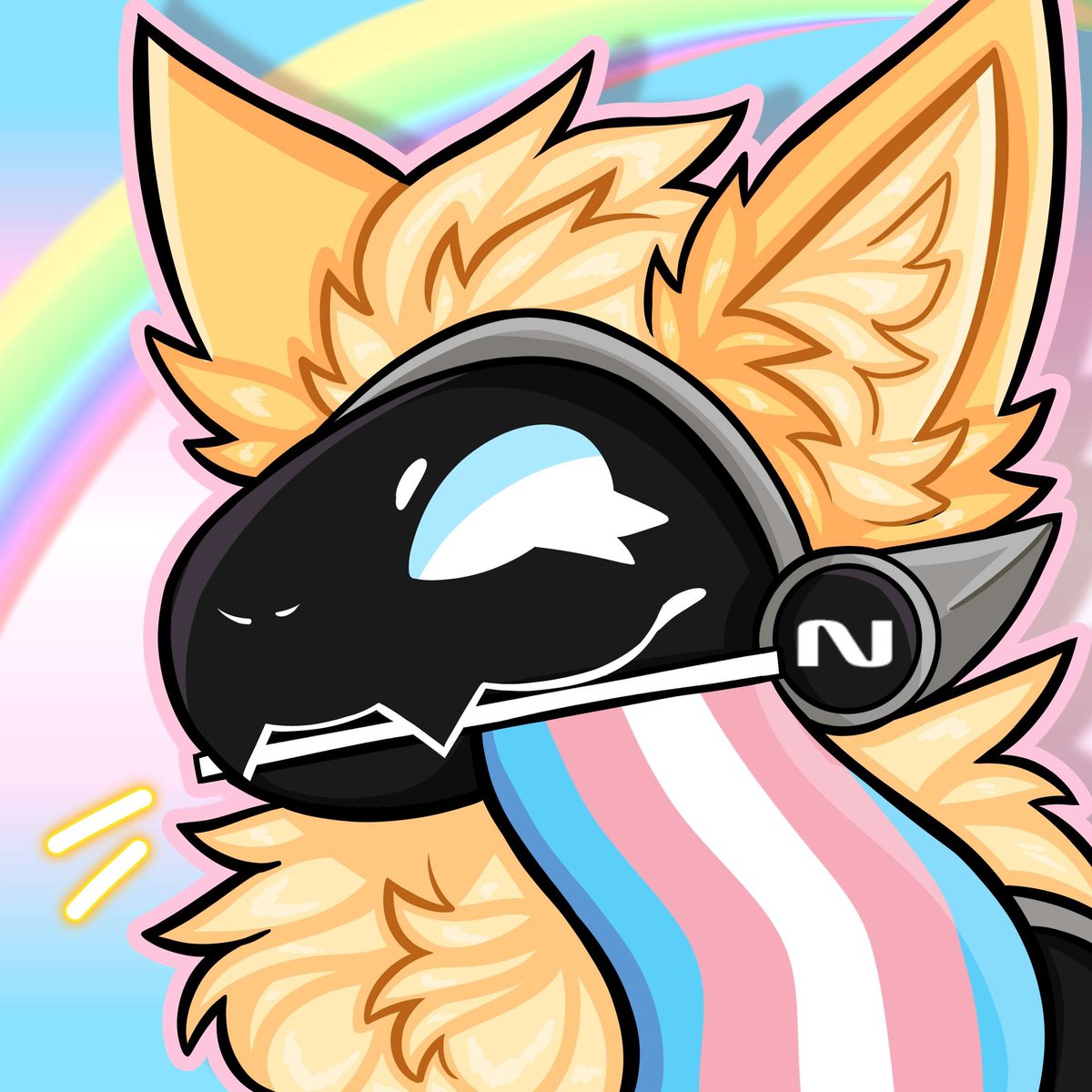 Trans lives matter 🏳️‍⚧️✨️

Pride YCH for neuro 

- 💛