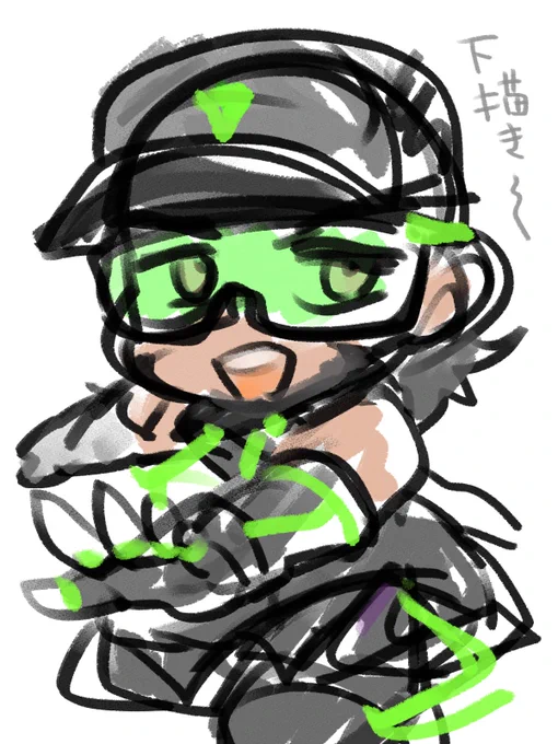 下描きネリネリ