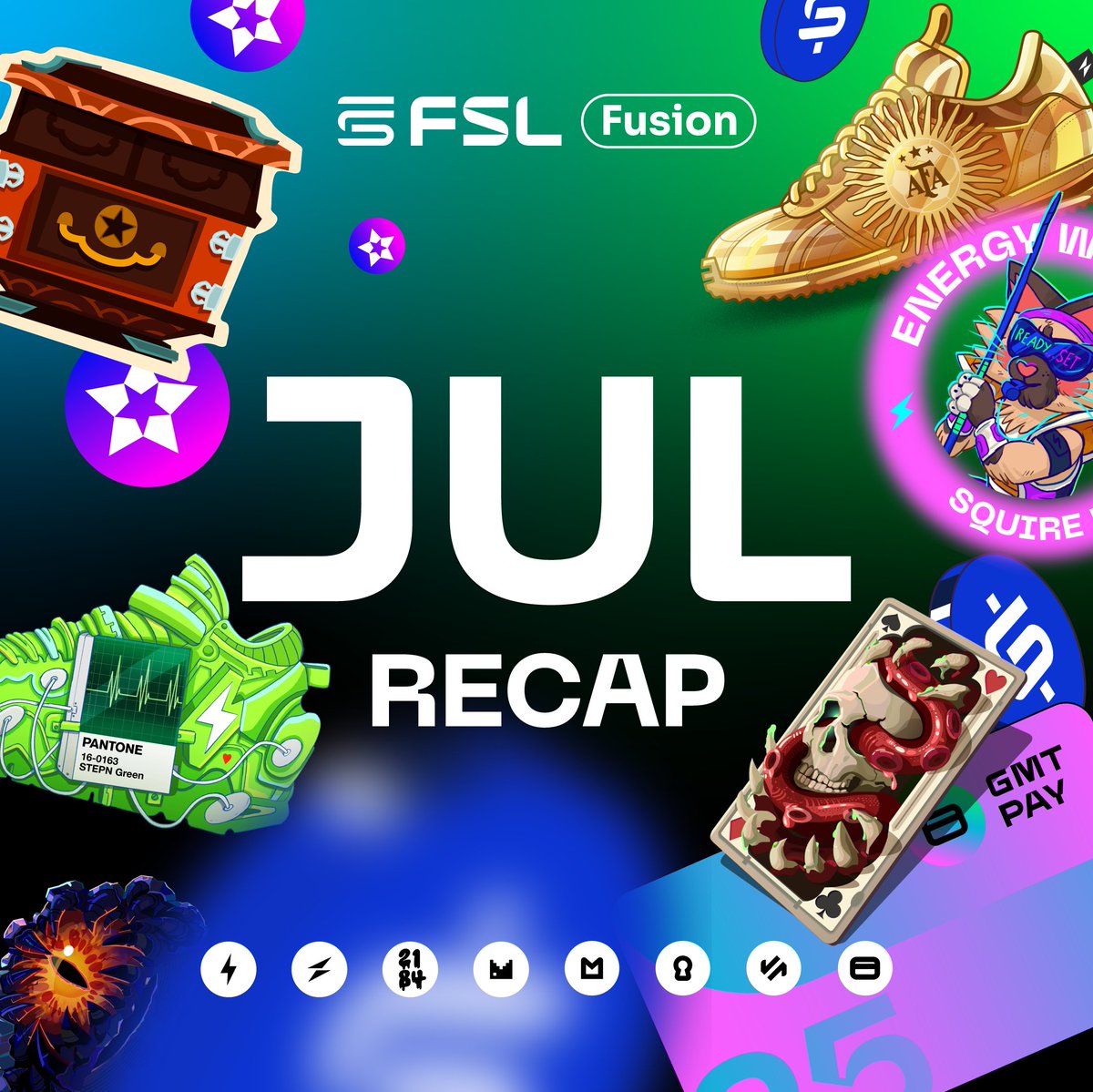 FSL Fusion | July Recap 💚

🔥 We had an epic month, STEPN Trailblazers got rewarded. Pantone turned sneakers into art. And the first-ever 2184 Guild War made history. ⚔️

Catch up on every challenge, drop, and evolution across the FSL universe
▶️  fsl.com/updates