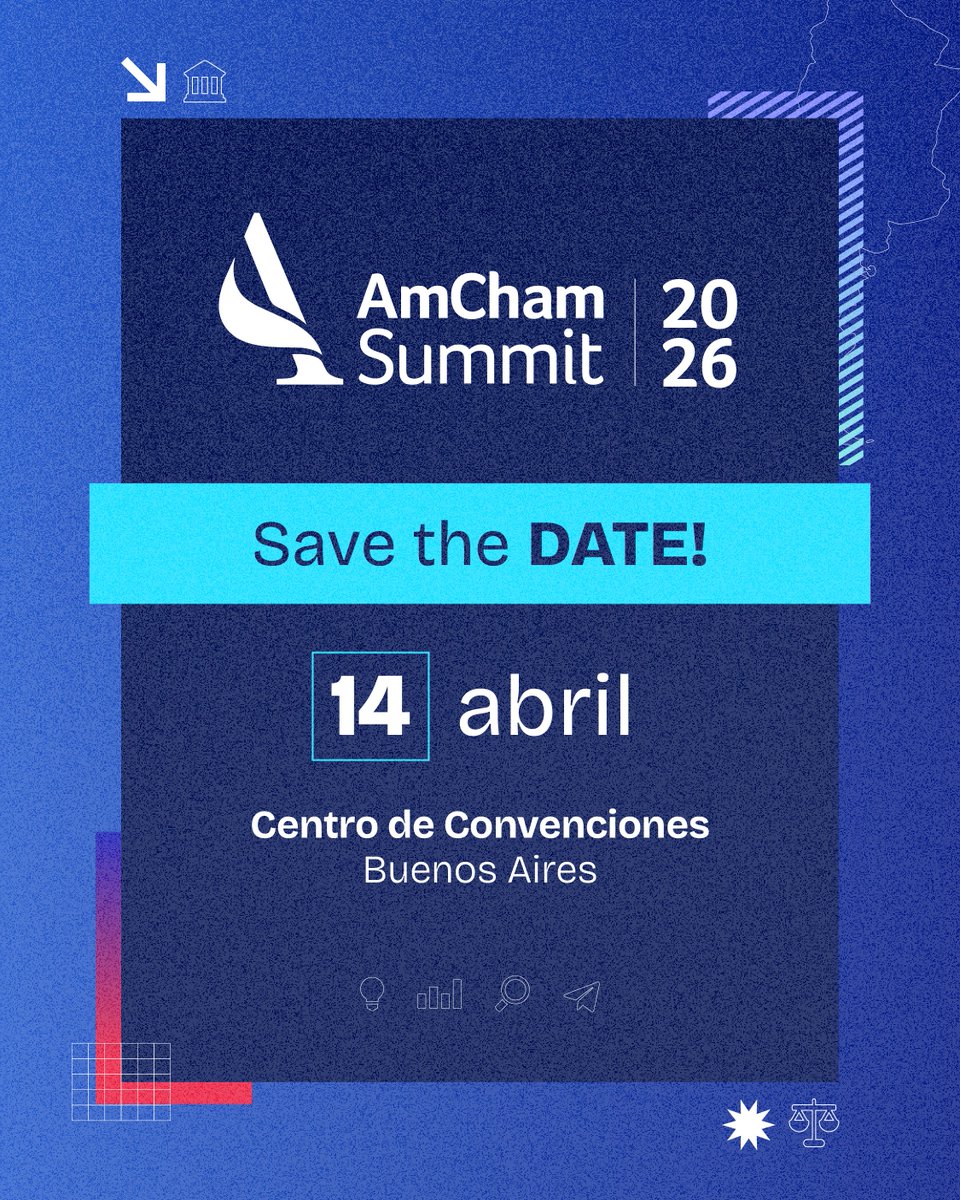 📅El #AmChamSummit 2026 ya tiene fecha

El 14 de abril nos volvemos a encontrar en la jornada de negocios más importante del año.

🔔¡Agendá la fecha y seguí nuestras redes para más novedades!