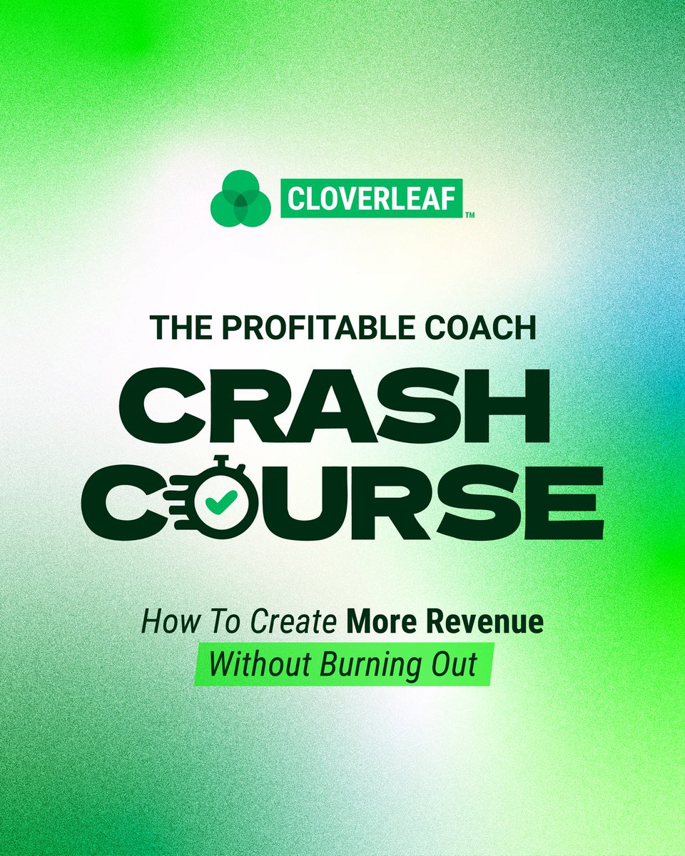This 5-day course shows you how to become more profitable.

You'll learn a clear strategy for shifting your coaching business from hourly billing to profitable, structured offers. cloverleaf.me/resource/profi…