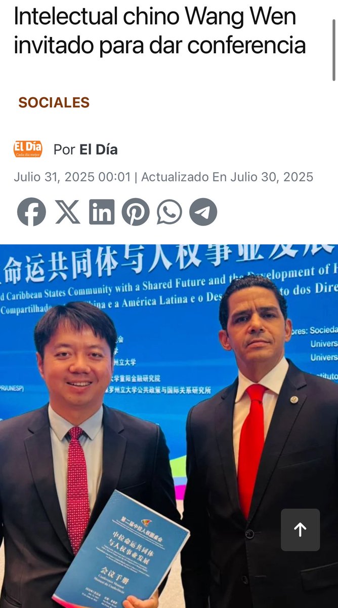 Luis González - LGC - Ciudadano del Mundo (@luisrgonzalezh) on Twitter photo Intelectual chino Wang Wen invitado por la Fundación el Demócrata <a href="/eldemocratard/">El Demócrata Multimedios</a> para dar conferencia en la República Dominicana eldia.com.do/intelectual-ch… Intelectual chino Wang Wen invitado por la Fundación el Demócrata <a href="/eldemocratard/">El Demócrata Multimedios</a> para dar conferencia en la República Dominicana eldia.com.do/intelectual-ch…
