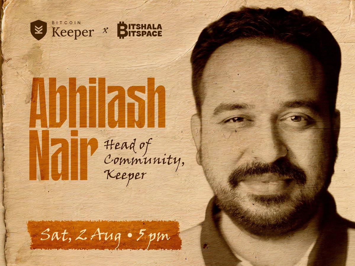 Bitshala Bitspace (@bitshala) on Twitter photo You know what makes <a href="/AbhilashNair11/">Abhilash Nair 🌋</a> perfect for guiding our #Multisig workshop?
He's a self-custody advocate & community builder. At <a href="/bitcoinKeeper_/">Bitcoin Keeper</a> he drives user education, product, & global partnerships.
But we feel it's because he genuinely cares to empower every Bitcoiner! You know what makes <a href="/AbhilashNair11/">Abhilash Nair 🌋</a> perfect for guiding our #Multisig workshop?
He's a self-custody advocate & community builder. At <a href="/bitcoinKeeper_/">Bitcoin Keeper</a> he drives user education, product, & global partnerships.
But we feel it's because he genuinely cares to empower every Bitcoiner!