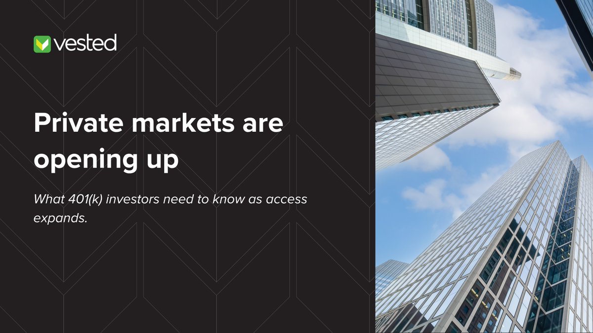 Private markets are no longer just for the ultra-wealthy. Laura Nascimento breaks down how access is expanding, especially through 401(k)s, and what individual investors need to know. bit.ly/44WOgGr