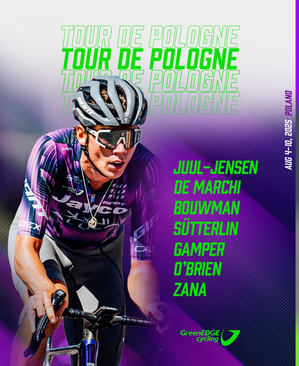 👥 LINE-UP
🇵🇱 #TourDePologne 
📆 04-10/08 

The stage races follow each other in quick succession. These are our 7⃣ riders who will be starting in Poland on Monday. ⤵️